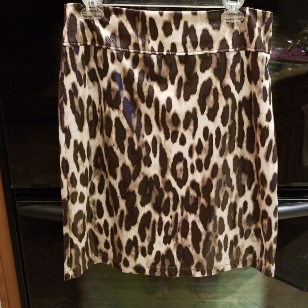 Chico's animal print skirt